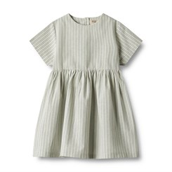 Wheat dress SS Esmaralda - Aquablue stripe